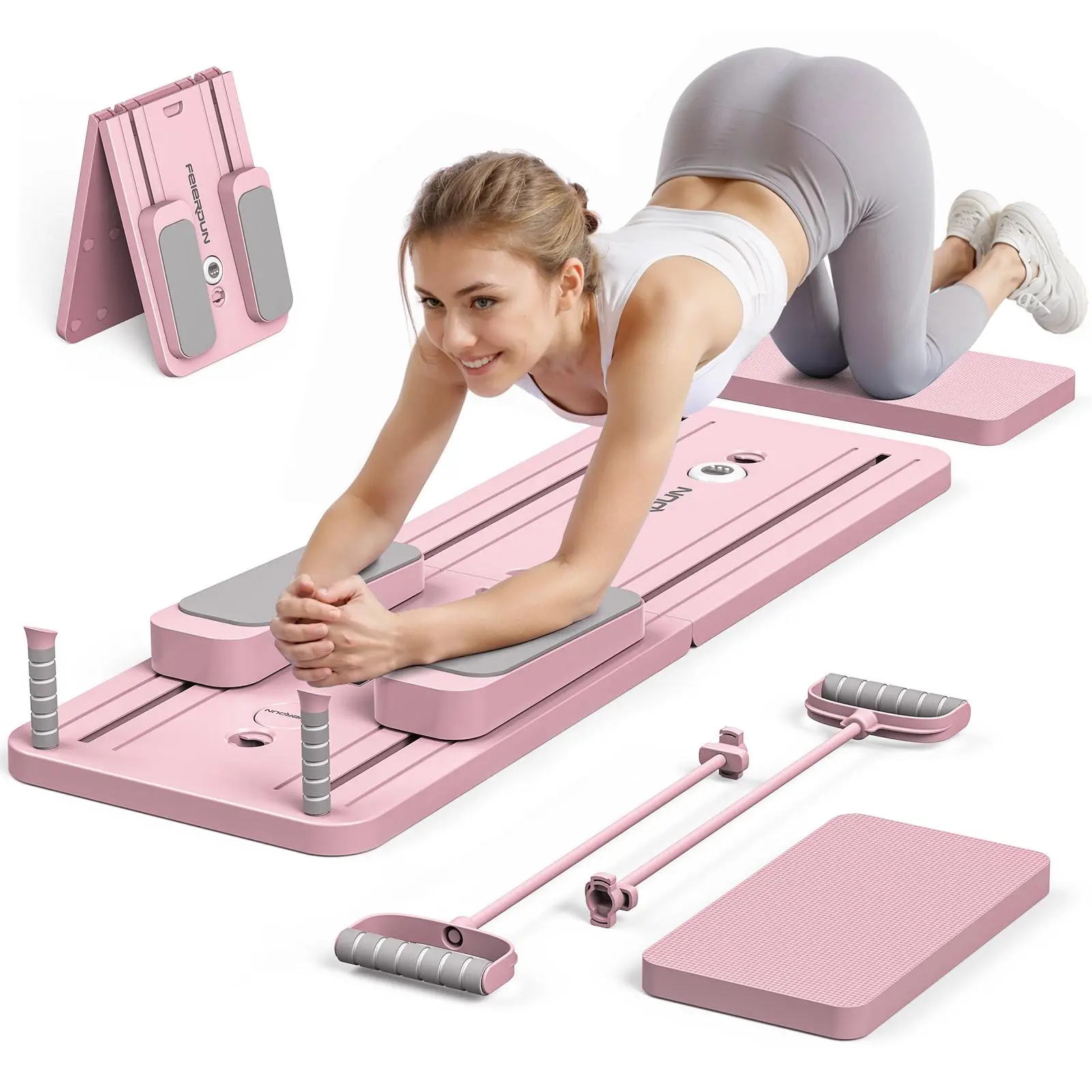 Pilate Yoga Workout - Faltbares Pilates-Brett Multifunktions-Bauchtrainer Bauchmuskel-Trainingsgerät für das