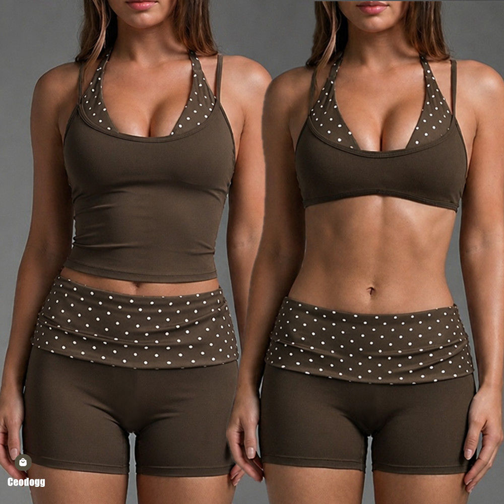 Polka Dot Damen-Top mit Träger – Pilate Yoga Workout Bewertung und Preis